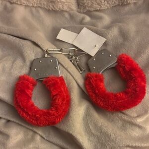 Red Fuzzy Handcuffs